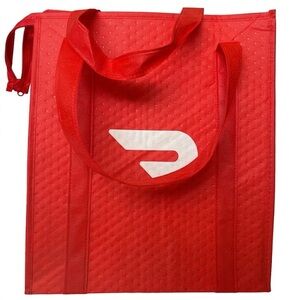 DoorDash Red Reusable Tote Bag with White Logo